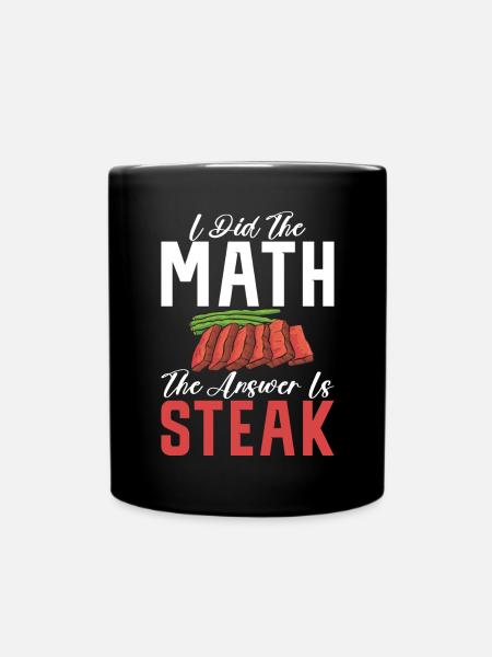 Steak Lover Steak Geschenk - Tasse einfarbig - Schwarz