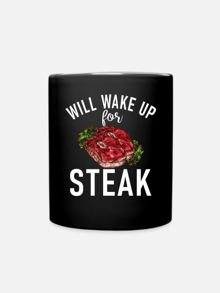 Steak Lover Steak Geschenk - Tasse einfarbig - Schwarz