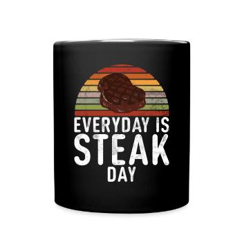 Steak Lover Steak Gift - Full Colour Mug - black - Front
