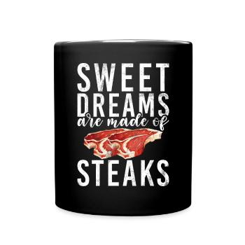 Cadeau de steak amateur de steak - Mug uni - noir - Devant