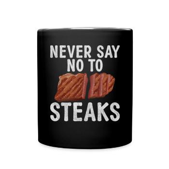Cadeau de steak amateur de steak - Mug uni - noir - Devant