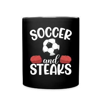 Steak Lover Steak Geschenk - Tasse einfarbig - Schwarz - Vorne