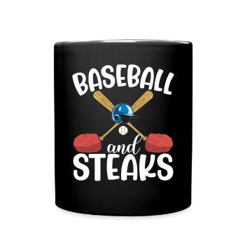 Steak Lover Steak Geschenk - Tasse einfarbig - Schwarz - Vorne