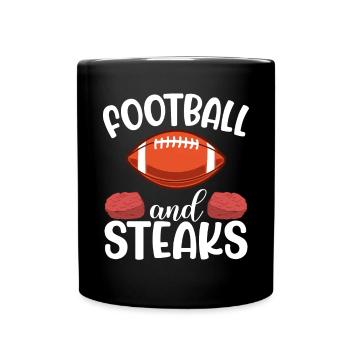 Steak Lover Steak Geschenk - Tasse einfarbig - Schwarz - Vorne