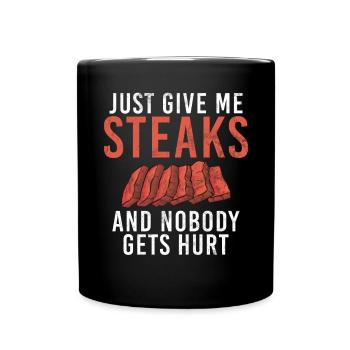 Steak Lover Steak Cadeau - Mug uni - noir - Devant