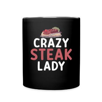 Steak Lover Steak Geschenk - Tasse einfarbig - Schwarz - Vorne