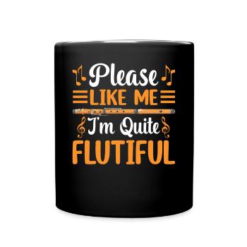 Je suis assez fluide - flûte - Mug uni - noir - Devant