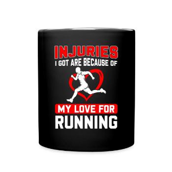 Jogging Saying for Running - Runners - Full Colour Mug - black - Front