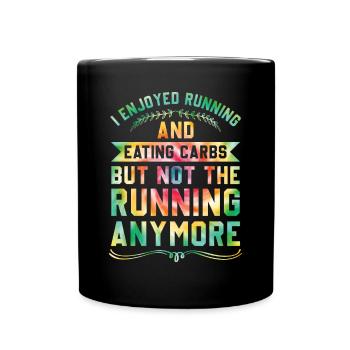 Jogging Saying for Running - Runners - Full Colour Mug - black - Front