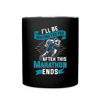 Jogging Saying for Running - Runners - Full Colour Mug - black - Front