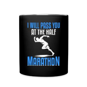 Jogging Saying for Running - Runners - Full Colour Mug - black - Front