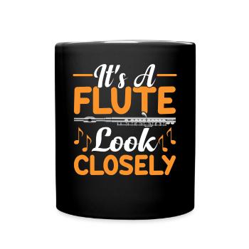 C’est une flûte, regardez attentivement - flûte - Mug uni - noir - Devant