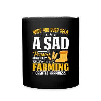 Farmer Tractor Farming Quote für Landwirte - Tasse einfarbig - Schwarz - Vorne
