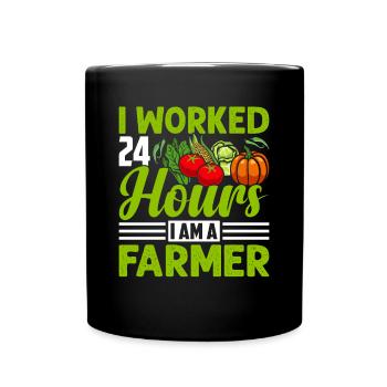 Quota d’agriculteur pour tracteurs agricoles - Mug uni - noir - Devant