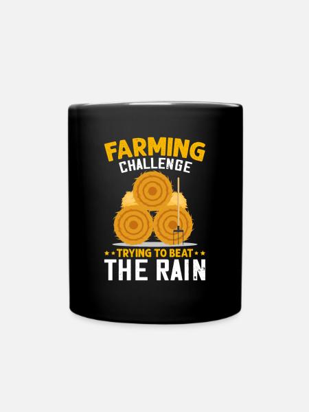 Farmer Tractor Farming Quote für Landwirte - Tasse einfarbig - Schwarz