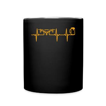 Drone Pilot Drone Beer Heartbeat Quadcopter Drone - Tasse einfarbig - Schwarz - Vorne