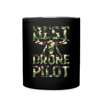 Quadcopter Drone Pilot Drone Racing - Best Drone P - Full Colour Mug - black - Front