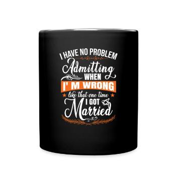 Funny Divorce Women - Full Colour Mug - black - Front