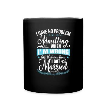 Funny Divorced Party - Full Colour Mug - black - Front