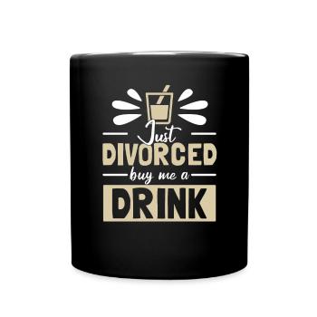 Just Divorced - Full Colour Mug - black - Front