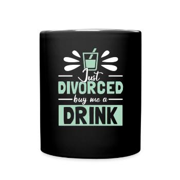 Just Divorced - Full Colour Mug - black - Front