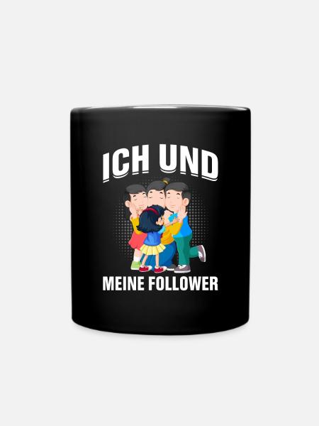 Ich und meine follower women kids - Tasse einfarbig - Schwarz