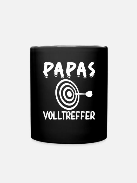 Papas Volltreffer - Tasse einfarbig - Schwarz