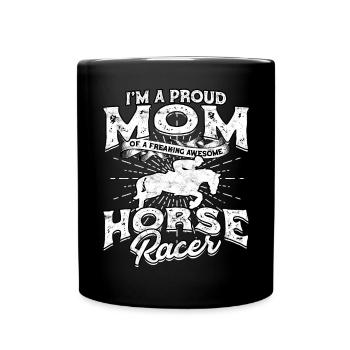 courses de chevaux équitation cavalier cadeau g - Mug uni - noir - Devant