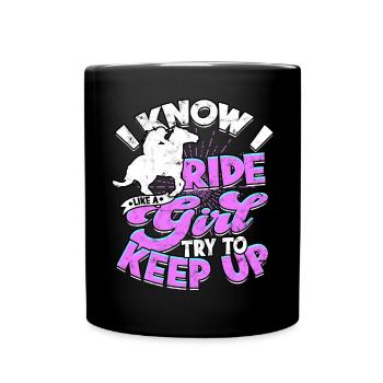 pferderennen pferd reiten pferde reiter geschenk g - Tasse einfarbig - Schwarz - Vorne