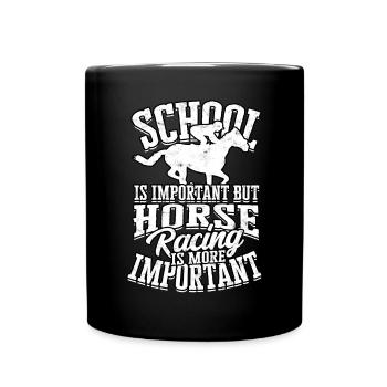 courses de chevaux balade à cheval chevaux cavalier cadeau g - Mug uni - noir - Devant