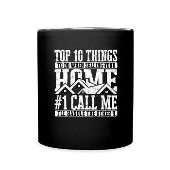agent immobilier agent immobilier cadeau cadeau - Mug uni - noir - Devant