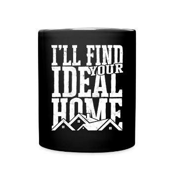 agent immobilier agent immobilier cadeau cadeau - Mug uni - noir - Devant