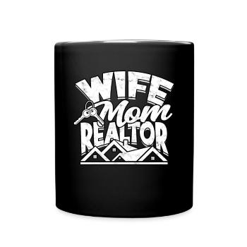 agent immobilier agent immobilier cadeau cadeau - Mug uni - noir - Devant