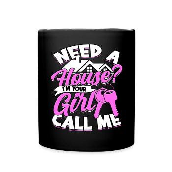 agent immobilier agent immobilier cadeau cadeau - Mug uni - noir - Devant
