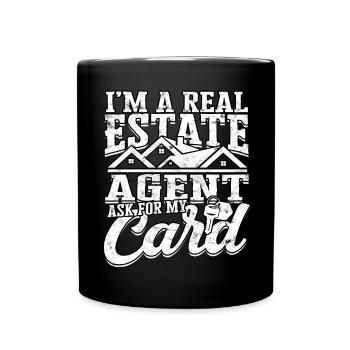agent immobilier agent immobilier cadeau cadeau - Mug uni - noir - Devant