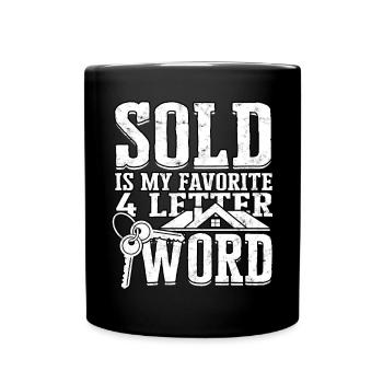 agent immobilier agent immobilier cadeau cadeau - Mug uni - noir - Devant