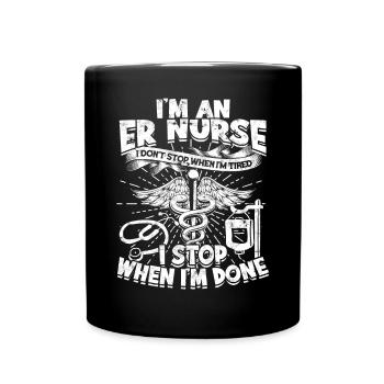 urgence, infirmière, hôpital, krankenpf - Mug uni - noir - Devant