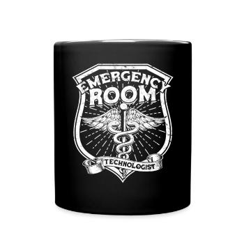 emergency room nurse hospital krankenpf - Full Colour Mug - black - Front