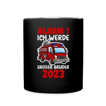 Alarm! Ich Werde Großer Bruder 2023 - Tasse einfarbig - Schwarz - Vorne