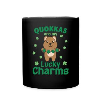 Les quokkas sont mes porte-bonheur La Saint-Patrick - Mug uni - noir - Devant