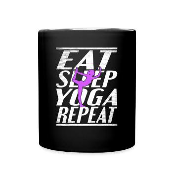 Alimentation Sommeil Yoga - Mug uni - noir - Devant