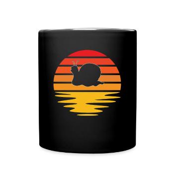 Snail Retro - Full Colour Mug - black - Front