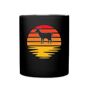Goat Retro - Full Colour Mug - black - Front
