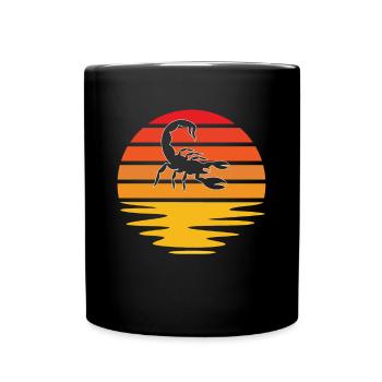 Scorpio Retro - Full Colour Mug - black - Front