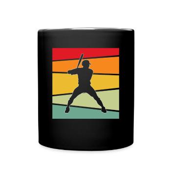 Baseball Rétro - Mug uni - noir - Devant