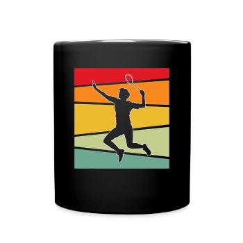 Badminton Rétro - Mug uni - noir - Devant