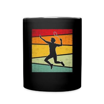 Badminton Rétro - Mug uni - noir - Devant