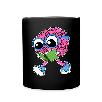 Brain reading - Full Colour Mug - black - Front
