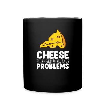 Drôle d’amateur de fromage Humour Fromage - Mug uni - noir - Devant