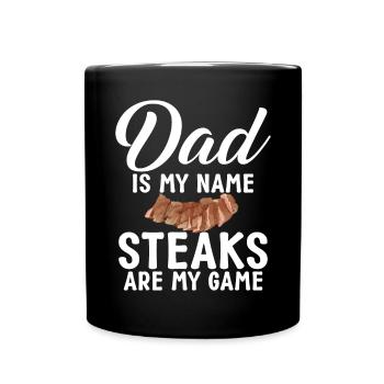 Steak Lover Steak Geschenk - Tasse einfarbig - Schwarz - Vorne